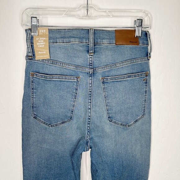 NWT Madewell 11" High Rise Skinny Crop Jeans Size 26 Tall Brooksedge wash - Picture 7 of 12